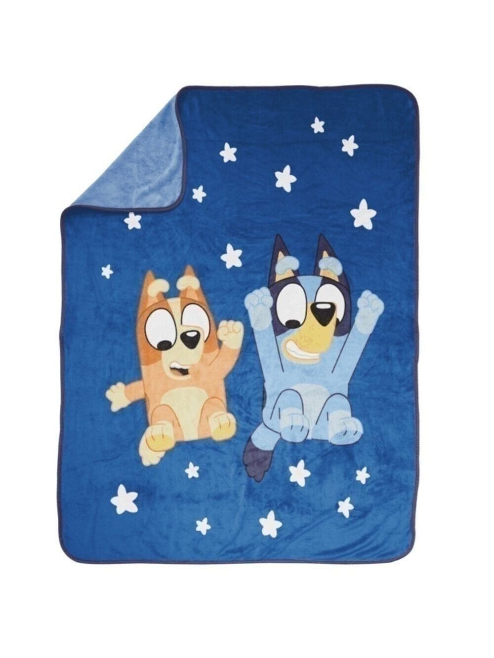 BBC Studio Bluey Bingo Blanket Kids Throw Microfiber Blue New